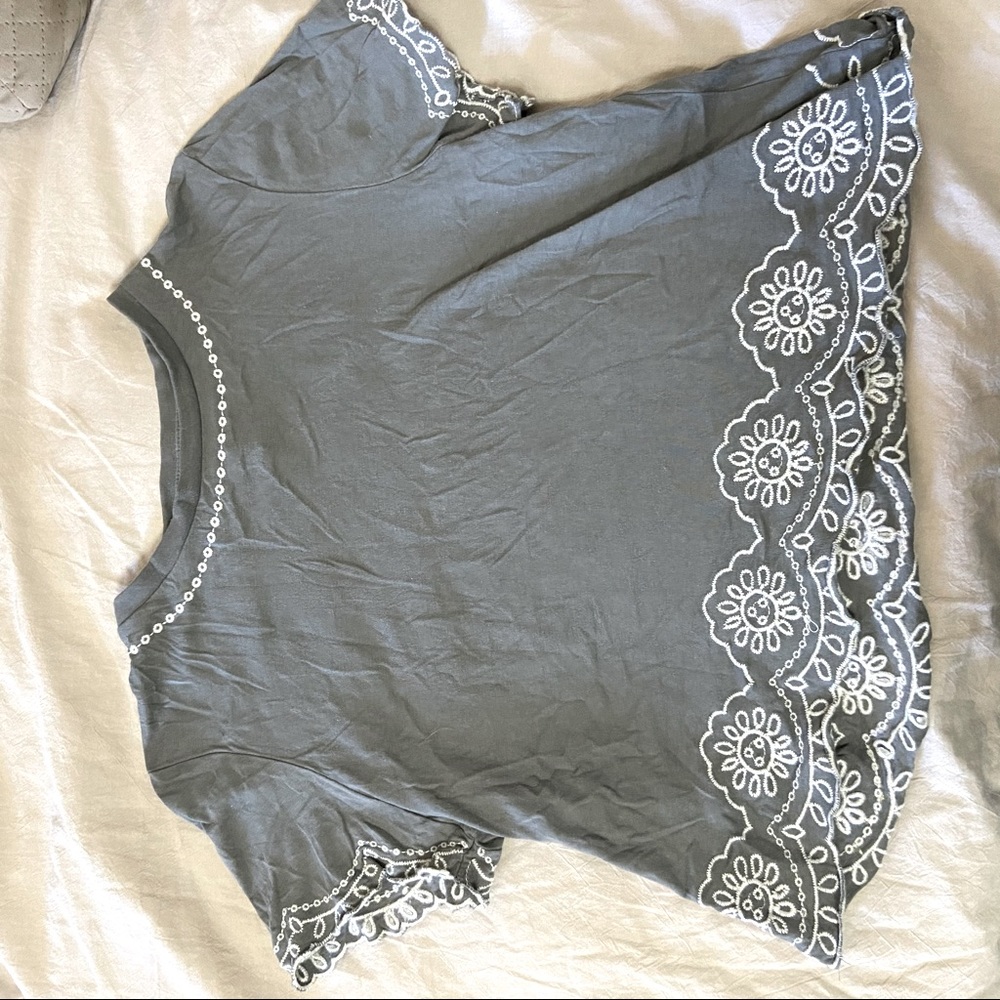 Gray Crop Top
